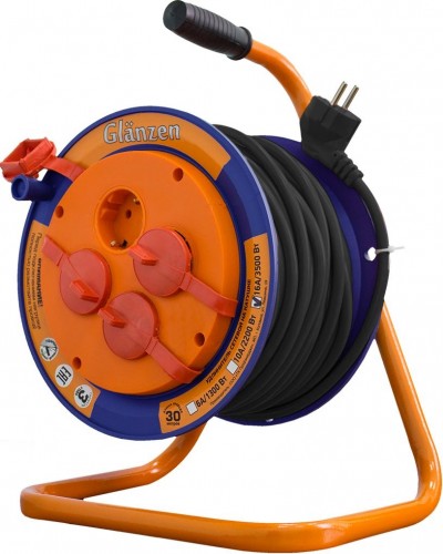 Удлинитель 30м GLANZEN EB-30-011 КГ 3х2,5 30м