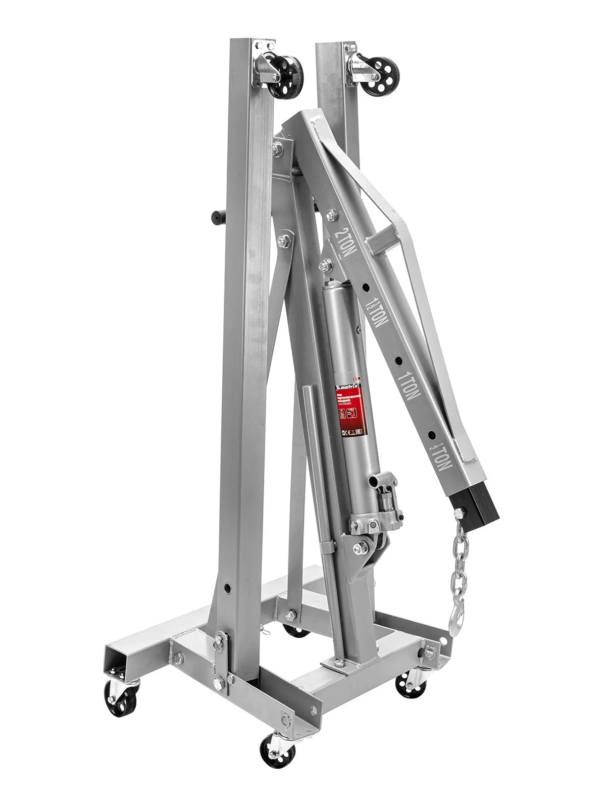 Кран гаражный гидравлический Matrix, складной 2т